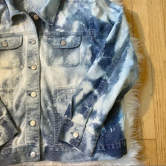 WOMEN’S Papagallo Bleached Denim Jacket Sz Small - Picture 4 of 6